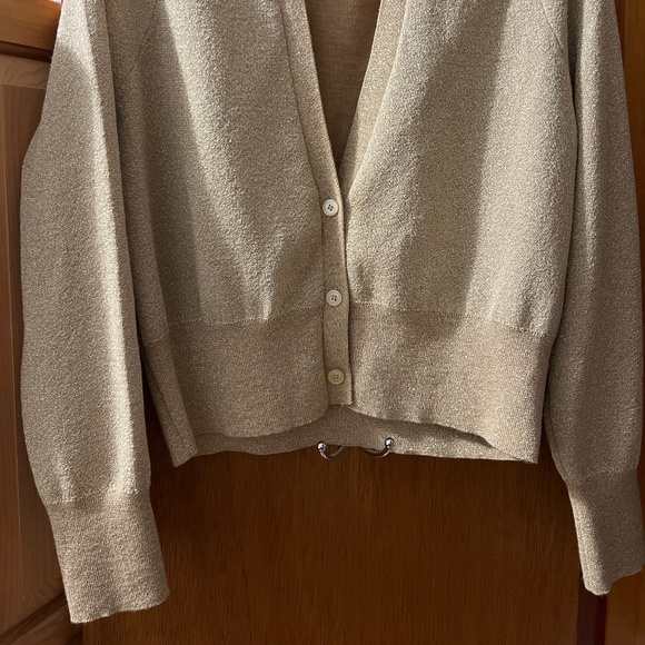 J. Crew Beige Knit V-Neck Cardigan - Picture 2 of 9